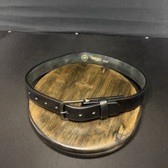 Boston Leather Off-Duty Belt Size 30″ Plain Black 1.5” w/ Chrome Buckle USA Made