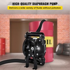 Uimoso 22 GPM Air-Driven Double Diaphragm Pump with 1-Inch Ports