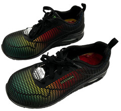 Skechers Women’s 108072BKMT Composite Toe Shoes Memory Foam size 7