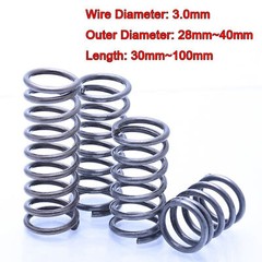 Wire Dia. 3mm Black Compression Spring Spring Steel OD. 28~40mm Length 30~100mm