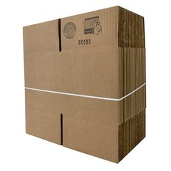 UOFFICE Corrugated Boxes 5″ x 5″ x 5″ Cube Boxes – Bundle of 25 Shipping Boxes