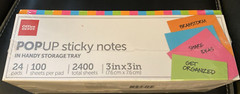 Office Depot POPUP Sticky Notes, 3″ x 3″, Vivid Colors, 2400 total