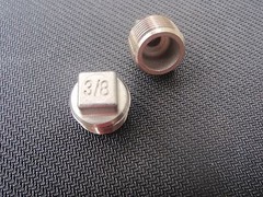 new 2pcs STAINLESS STEEL PLUG 3/8″ NPT PIPE PP-037