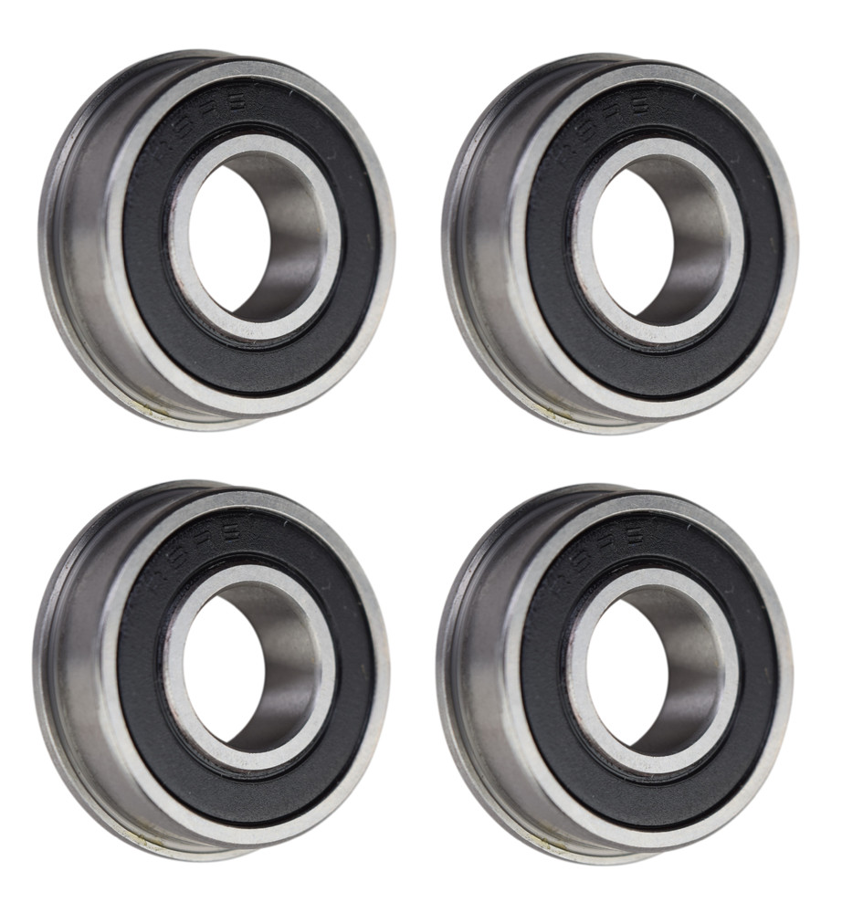 (4 Pack) FR8-2RS Flanged Sealed Radial Ball Bearing 1/2 ID X 1-1/8 OD X 0.312″ W