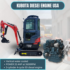 TYPHON Terror XVIII Prestige Mini Excavator 2 Ton AC Cabin DIgger Kubota D902