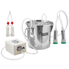 Uimoso Goat Milking Machine with 3.2 Gal / 12 L Bucket for Cows and Goats