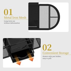 SUPEASY Mesh Desk Organizer, Organizers and Accessories, Obsidian Black