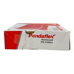 100 Folders Pendaflex Red Letter Size File Folders with Interior Grid 1/3 Cut
