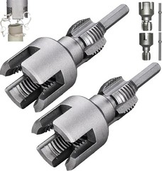 2Pcs Integrated Internal & External Pipe Threading Tool 1/2”&3/4” Water Pipe