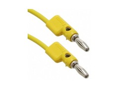 Pomona B-12-4 Banana Plug Patch Cord Stackable 12″ Long 15A 5000V Yellow (Qty.5)