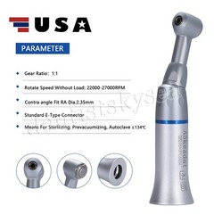 Contra Angle Slow Low Speed Handpiece Push Botton 1:1 Gear USA YAD Dental