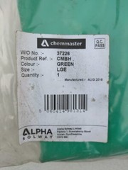 ALPHA SOLWAY CHEMMASTER GREEN COLLARED CHEMICAL COVERALL SIZE L