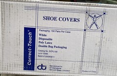 Impervious Polylatex Shoe Covers Case of 150 pairs