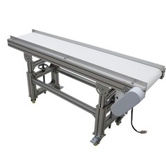 110V 59″L×7.9″W Electric Commercial PVC Belt Conveyor Aluminum Body 120W 66Lbs