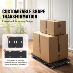VEVOR 2PCS Platform Dolly Interlocking Edge Furniture Mover 500lbs Capacity Each