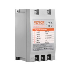 VEVOR 5HP Digital Phase Shifter 15A 220V Single Phase to 3 Phase Converter