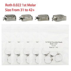 10 Kits Dental Orthodontic Roth 022 1st Molar Buccal Tube Bands Single 31-42+