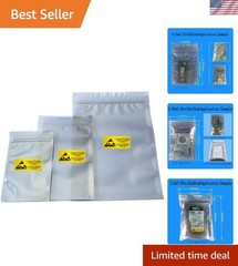Moisture Resistant 100pcs Antistatic Resealable Bags for Electronics Protection