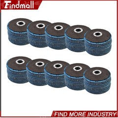 Findmall 100 Pcs 4.5” 60 Grit T29 Flap Disc Premium Zirconia Sanding Grinding