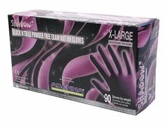 Adenna SHD938 Shadow Nitrile Powder Free Exam Gloves, X-Large, Black, Case/10