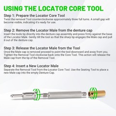Gold Universal Implant Tooth Locator Tool – 3-in-1 Dental Instrument with Gloves