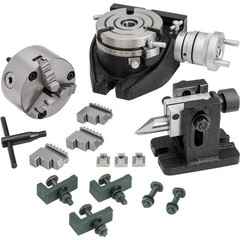T1190 4-3/8″ Rotary Table with Tailstock and Chuck