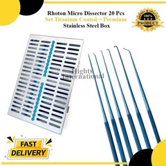 Rothon Micro Dissector blue Coated set of 20 pieces high quality instruments