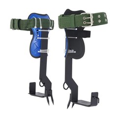 Adjust Tree/Pole Climbing Spike Set 2 Gear Safety Belt Rope Lanyard w/ Carabiner