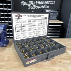 USA Made Grade 8 Hex Bolts Nuts Washers Assortment Kit FINE THREAD – 574PCS