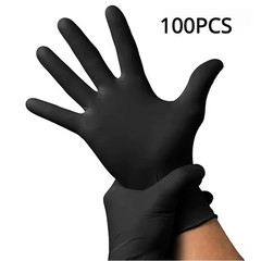 Black Nitrile Disposable Gloves Thick Waterproof Non-Slip 200/100PCS