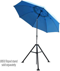 Black Stallion UB200 Core Flame-Resistant Industrial Umbrella, Blue 87.5 Inches