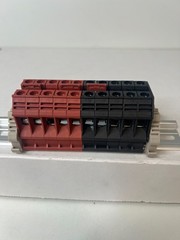 Dinkle Assembly DK10N Red/Black 10 Gang Box Connector DIN Rail Terminal Block…