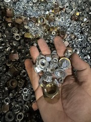 10 LB Mixed Lock Nuts Bulk Hardware Lot Assorted Sizes Zinc Plated Steel