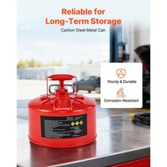 Uimoso 2.5 Gallon Red Safety Gas Can with Flame Arrester and Pouring Spout