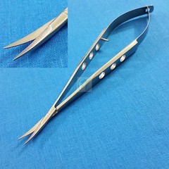 AUTOCLAVABLE CASTROVIEJO FINE TIP STITCH MICRO SURGICAL SCISSORS 4.5″ CURVED