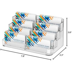 Acrylic Business Card Holder for Desk, Clear Desktop Business Card Display Stand