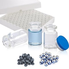 100PCS 5ml Glass Vials Clear Headspace Vials Sample Vials Lab Vials with Caps
