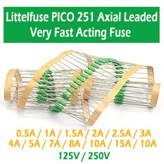 Littelfuse PICO 251 Axial Leaded Very Fast Acting Fuse 0.5A-10A 125V/250V