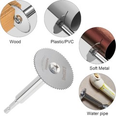 Inside Pipe Cutter with 6 Blades 2 Mandrels 1 Hex Shank Bit For PVC Plastic Pipe