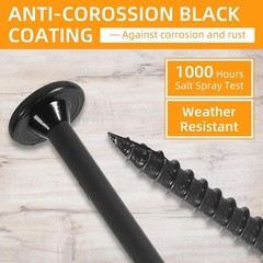 200Pcs Lag Screws #14 x 6 Inch Heavy Duty Structural Wood Screws Star Drive