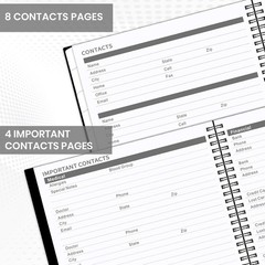 2026-2027 Monthly Calendar Planner: Unruled Pages with Colorful Tabs, 8.5″ x 11″