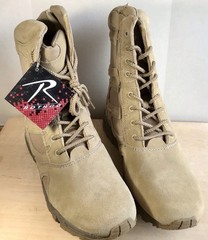 Rothco 5357 Forced Entry 8″ Side Zip Deployment Boots Tan 13W New In Box
