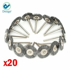 20pc Stainless Steel Wire Brush Fit Dremel Rotary Tool Die Grinder Removal Wheel