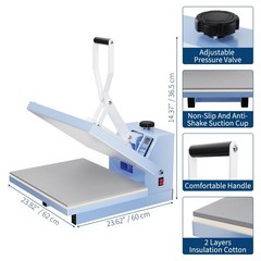16″x20″ Digital Clamshell T-Shirt Heat Press Machine Transfer Sublimation Print