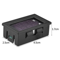 DC 100V 10A LED Digital Voltmeter Ammeter Voltage Current Panel Meter 5 Wire