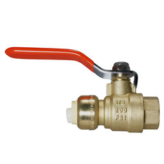 1 PIECE 1/2″ PUSH FIT x 1/2″ FNPT (FEMALE THREADED) BALL VALVE
