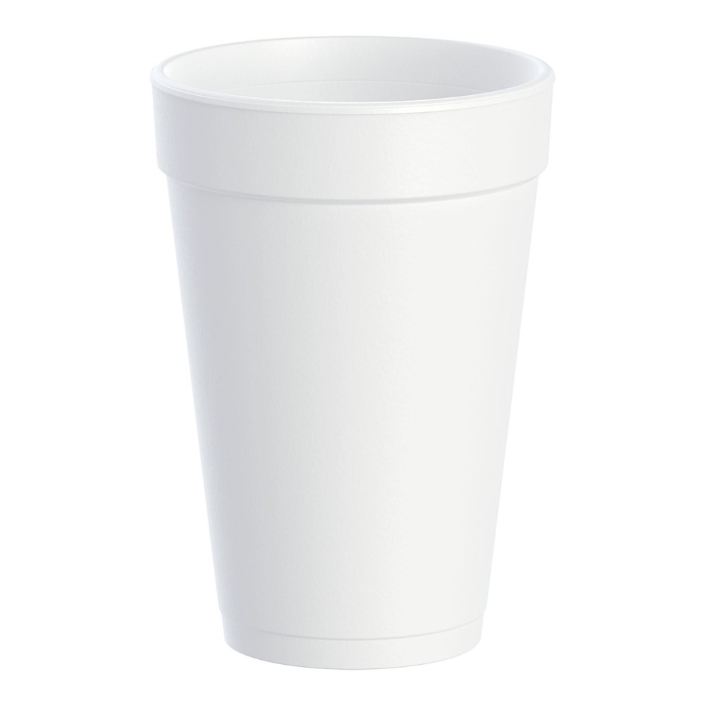 RJ Schinner Co Dart Insulated Styrofoam Beverage Drinking Cups, White, 16 ounce