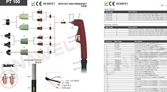 60Pk 52556 Electrode 51246 51248 Nozzle 1.0-1.6mm fit PT-100 IPT100 PT100 PTM100