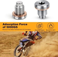 Magnetic Stainless Steel Crankcase Engine Oil Drain Plug with Copper Washer Fit