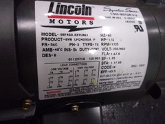 1/3 HP 1800 RPM 56C FR C LINCOLN 3 PHASE MOTOR NEW *LIQUIDATION*